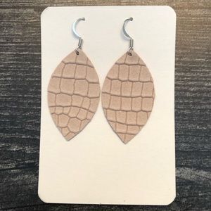Leather “Petal” Earrings NIP